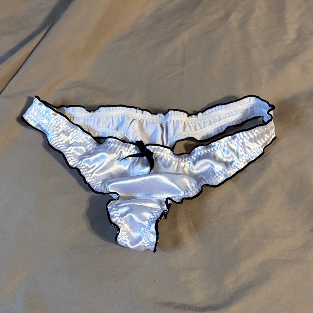 Kids White Satin Bottoms